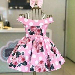 Toddler Girl Floral Flower Girl Boutique Dress 3T